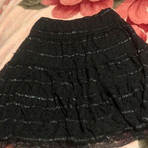 Studio M Black Lace A-Line Skirt
